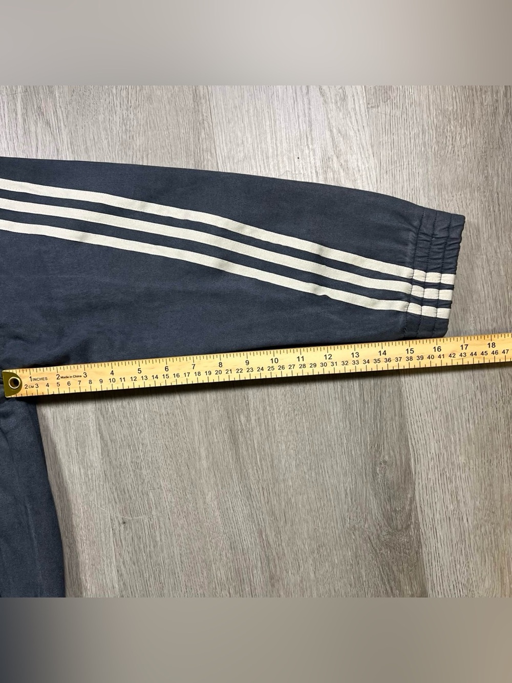 adidas Navy Performance Jacket with Cream Stripes - Picture 4 of 7